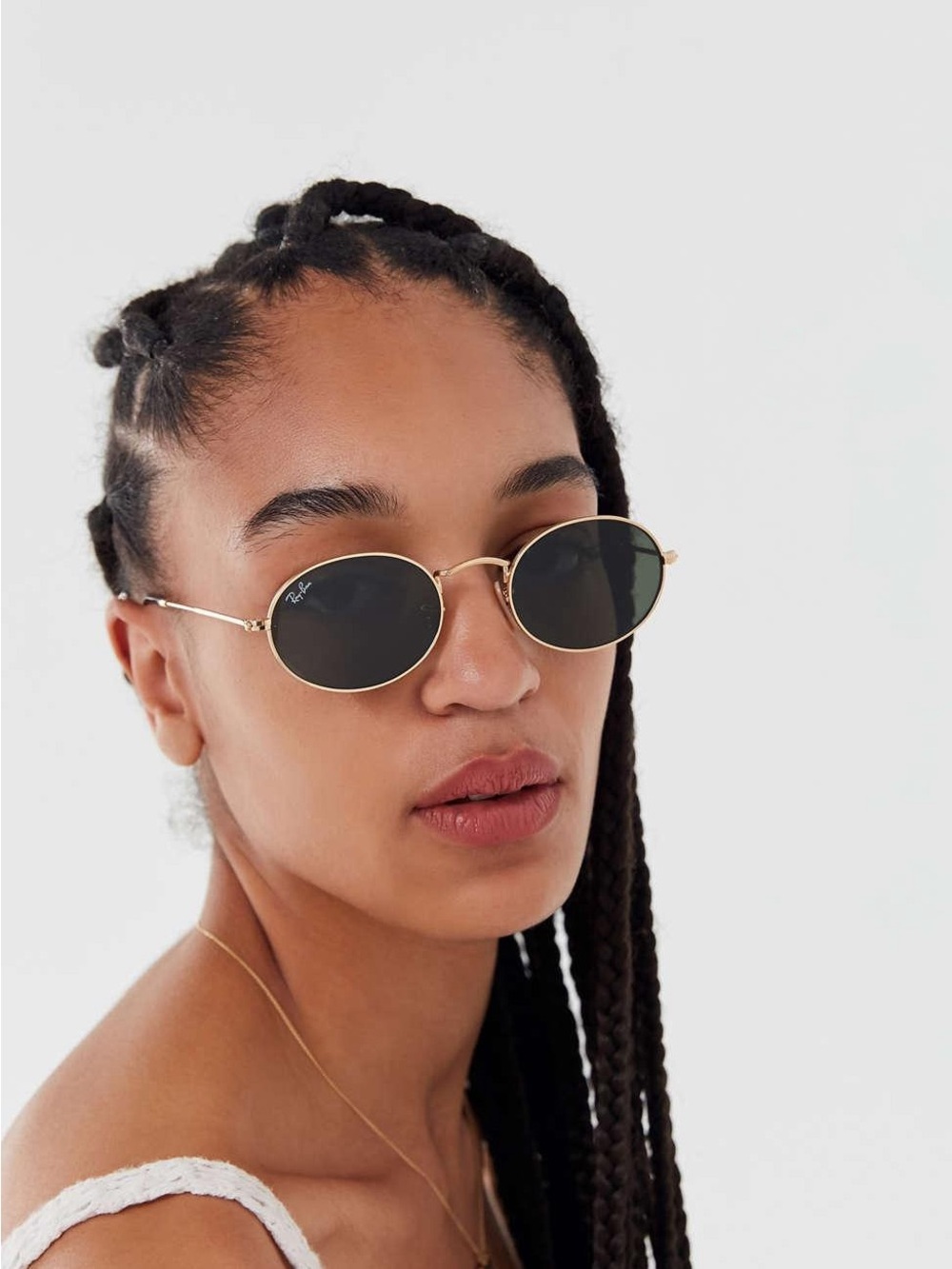 Ray-Ban Oval Flat in Gold & Green Classic